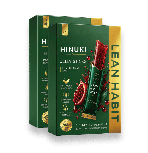 Hinuki 2-pakke bundt — to grønne Lean Habit gelé-stick-æsker